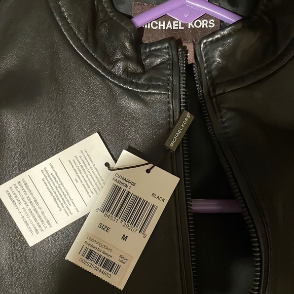 Michael Kors Leather Jacket Medium - Picture 1 of 4